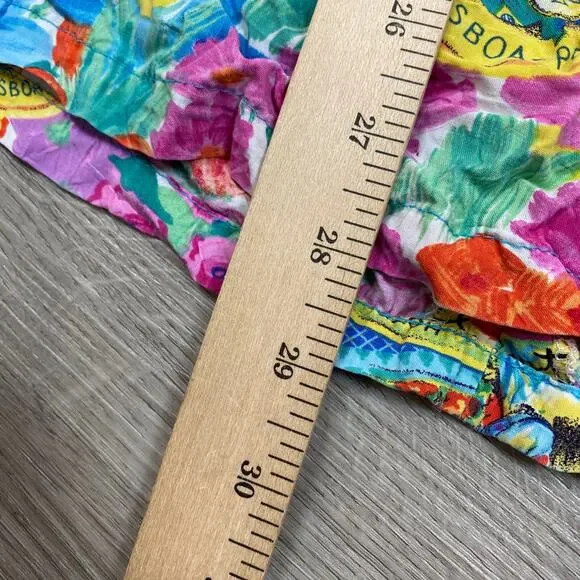 Vintage Jams World Vacation Tropical Babydoll Dress Women's Small Boho Cottage